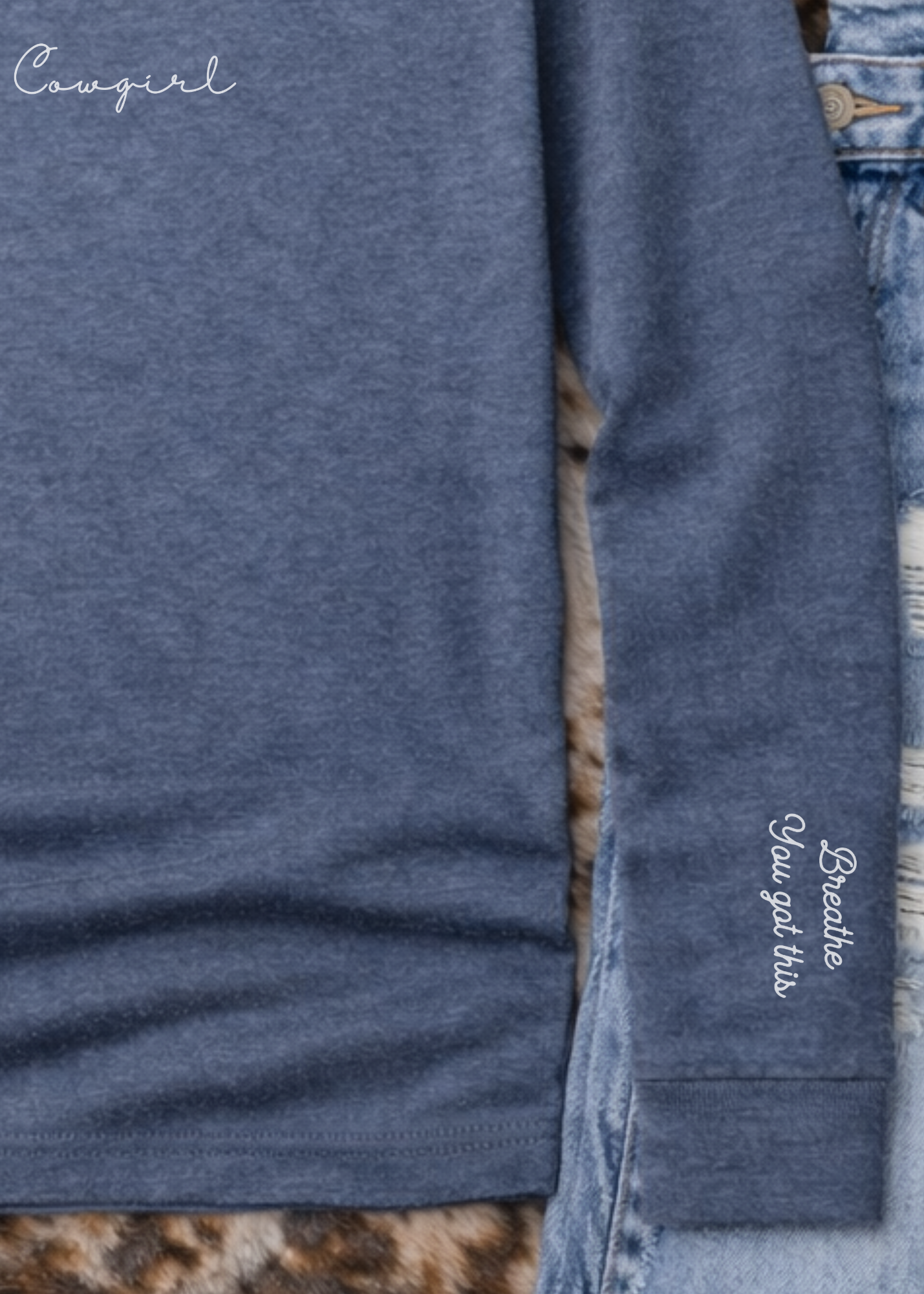 Breathe You Got This Long Sleeve Graphic Tee graphic tee long sleeve The Cinchy Cowgirl