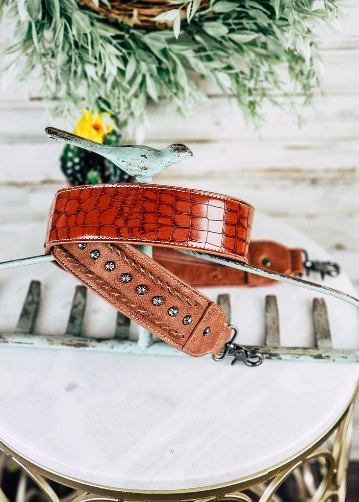 Brown Gator Guitar Purse Strap purse strap Montana West   