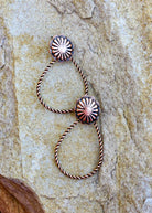 Twisted Teardrop Concho Stud Earrings Earrings Blue Tortoise