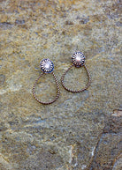 Twisted Teardrop Concho Stud Earrings Earrings Blue Tortoise