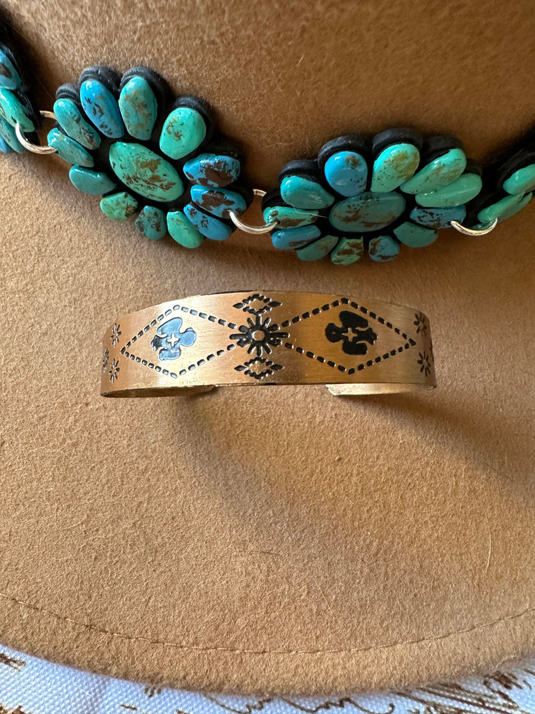 Vintage Copper Handmade Cuff Bracelet NT jewelry Nizhoni Traders LLC   