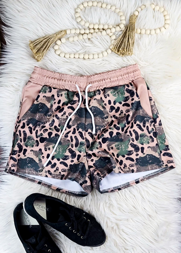 Camo Drawstring Shorts drawstring shorts The Cinchy Cowgirl (YC) XS  