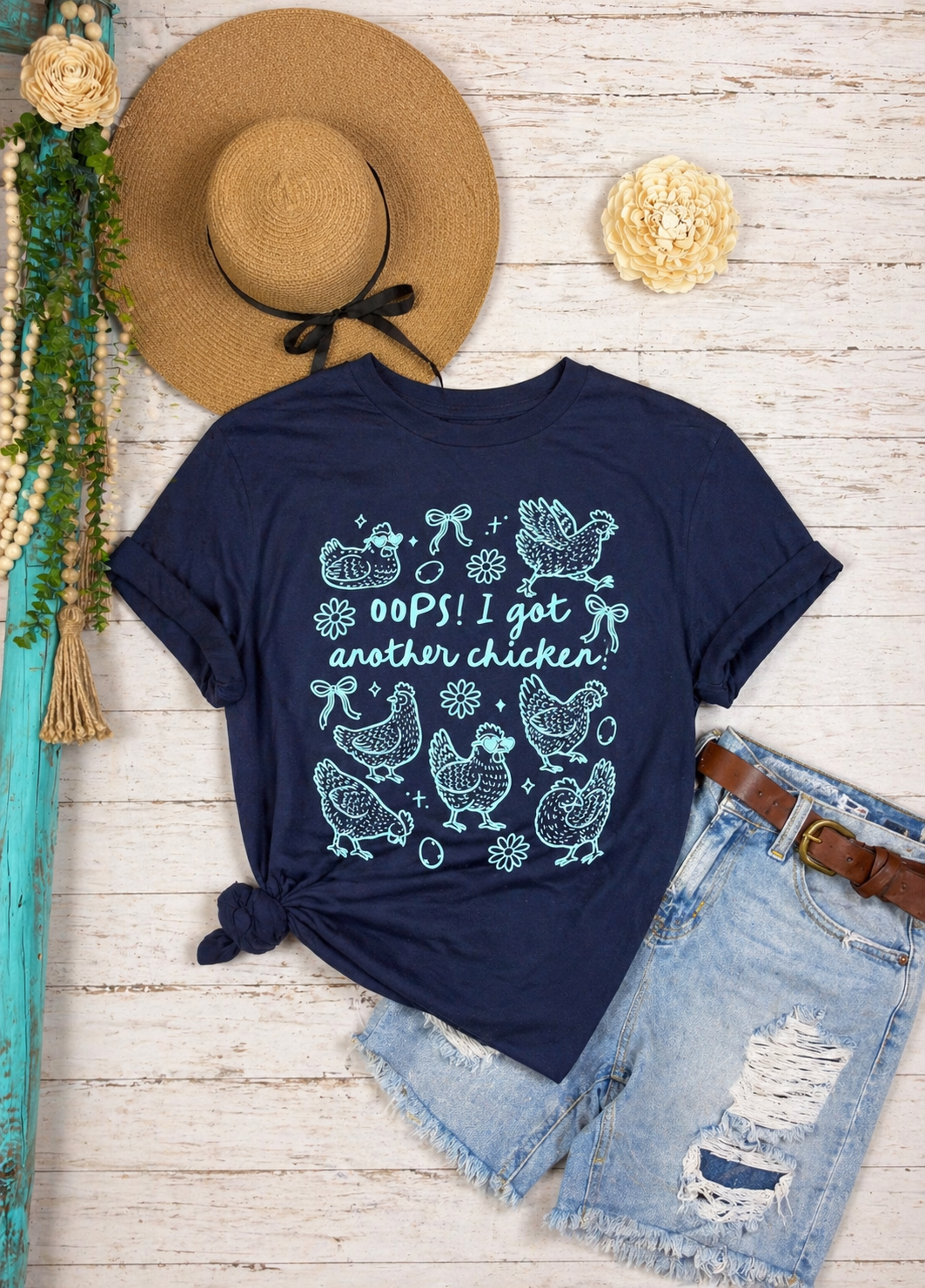 Oops I Got Another Chicken Graphic Tee tcc graphic tee The Cinchy Cowgirl