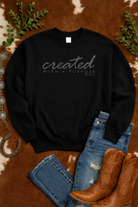 Black Created With A Purpose Pullover Sweatshirt Pullover The Cinchy Cowgirl