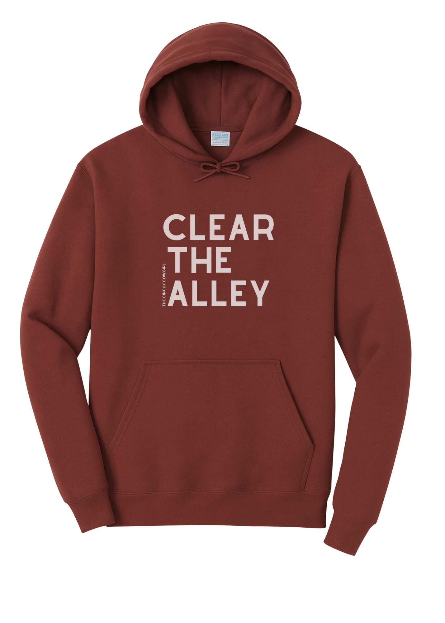 Clear The Alley Hoodie Graphic Hoodie The Cinchy Cowgirl Small Maroon