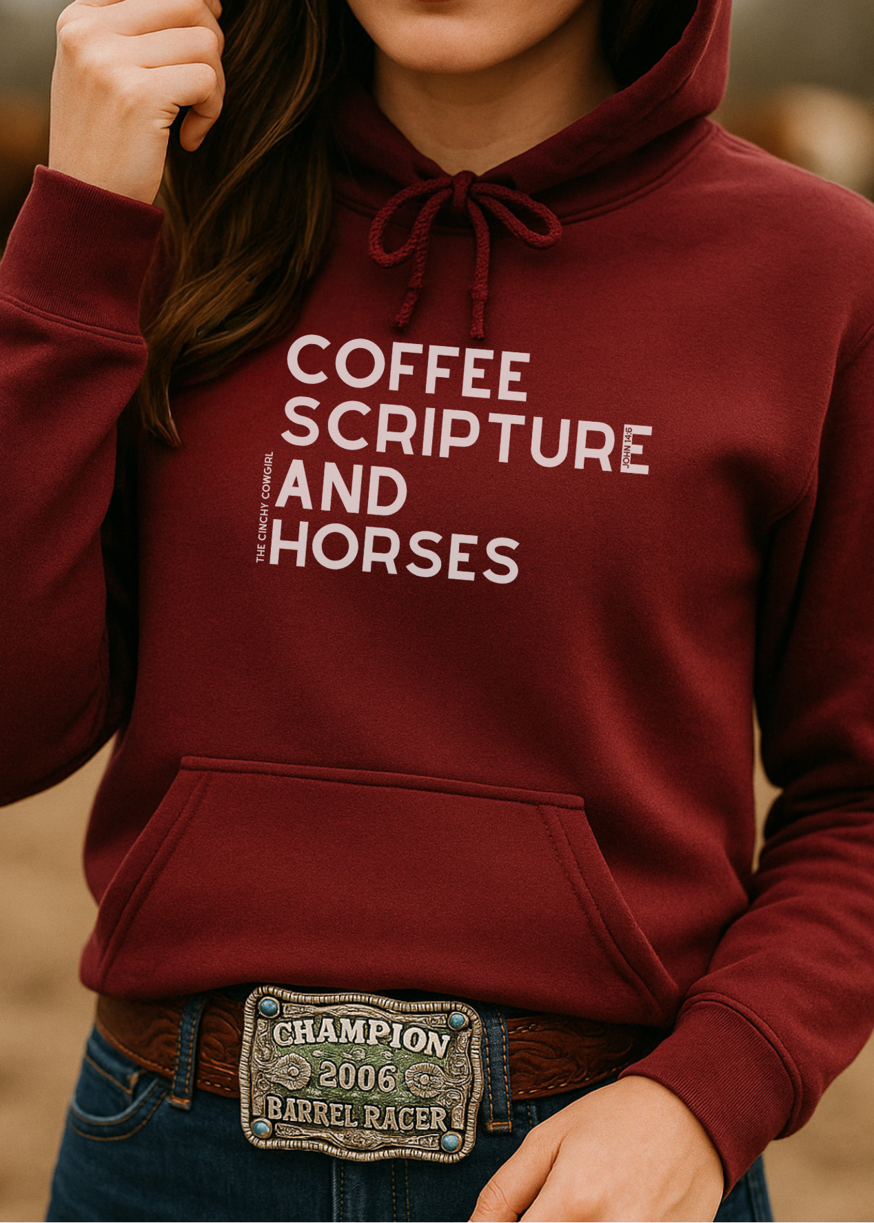 Coffee Scripture Horses Hoodie Graphic Hoodie The Cinchy Cowgirl