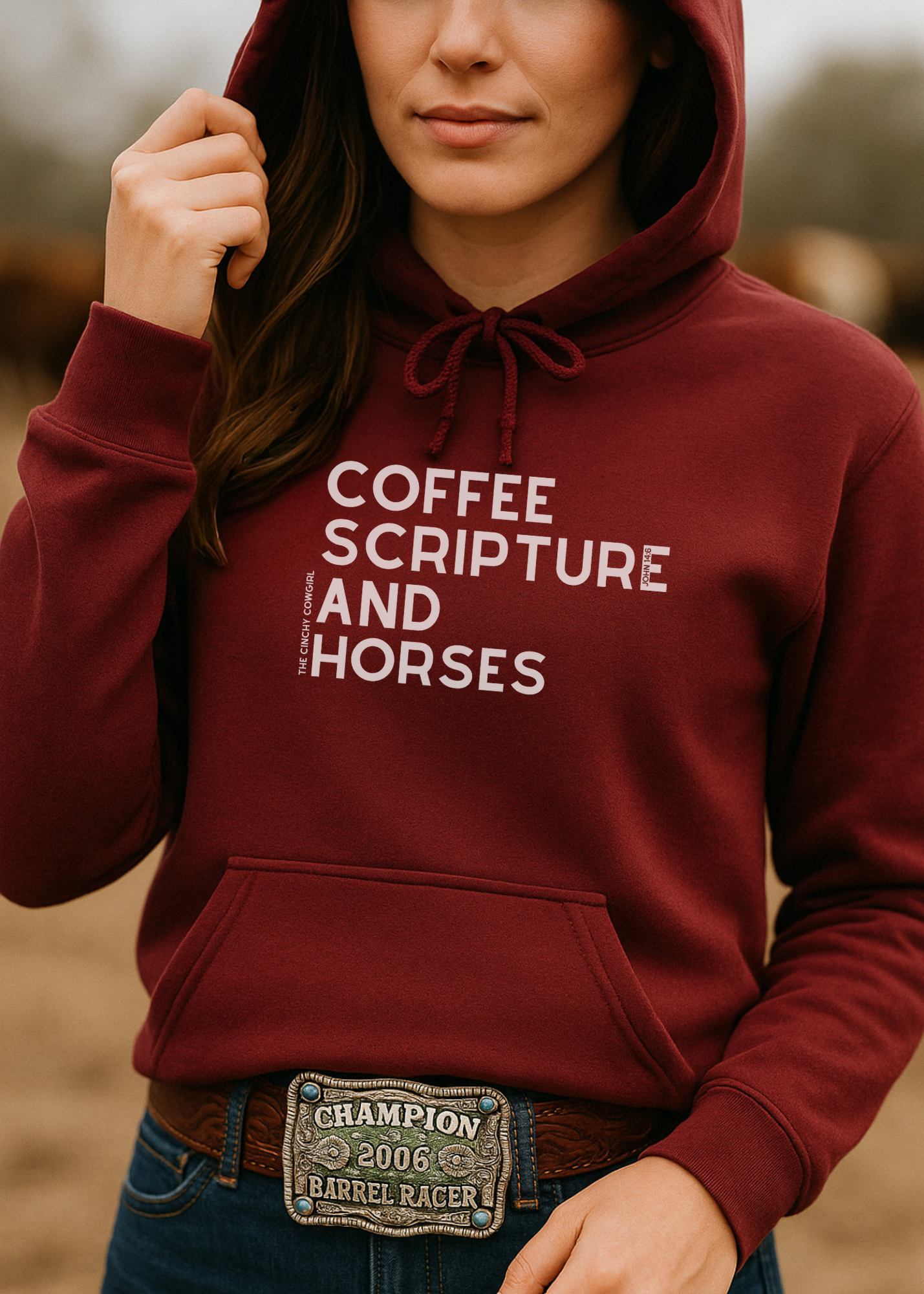 Coffee Scripture Horses Hoodie Graphic Hoodie The Cinchy Cowgirl