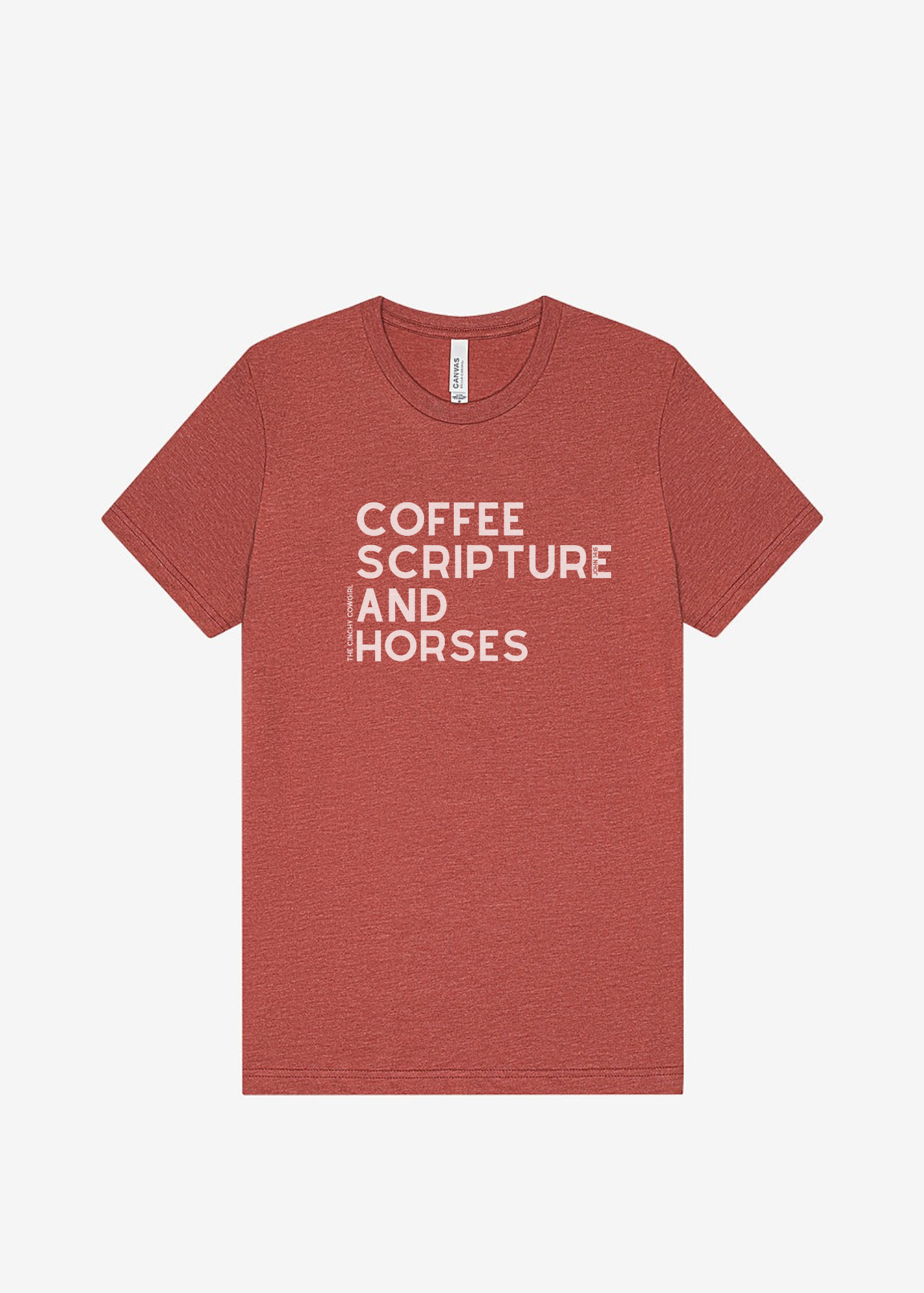 Coffee Scripture Horses Short Sleeve Graphic Tee Short Sleeve Graphic Tee The Cinchy Cowgirl
