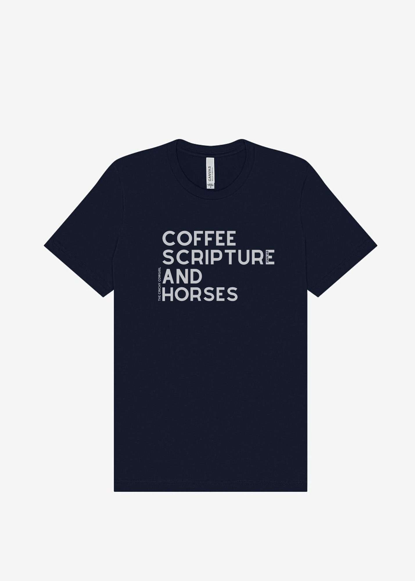 Coffee Scripture Horses Short Sleeve Graphic Tee Short Sleeve Graphic Tee The Cinchy Cowgirl