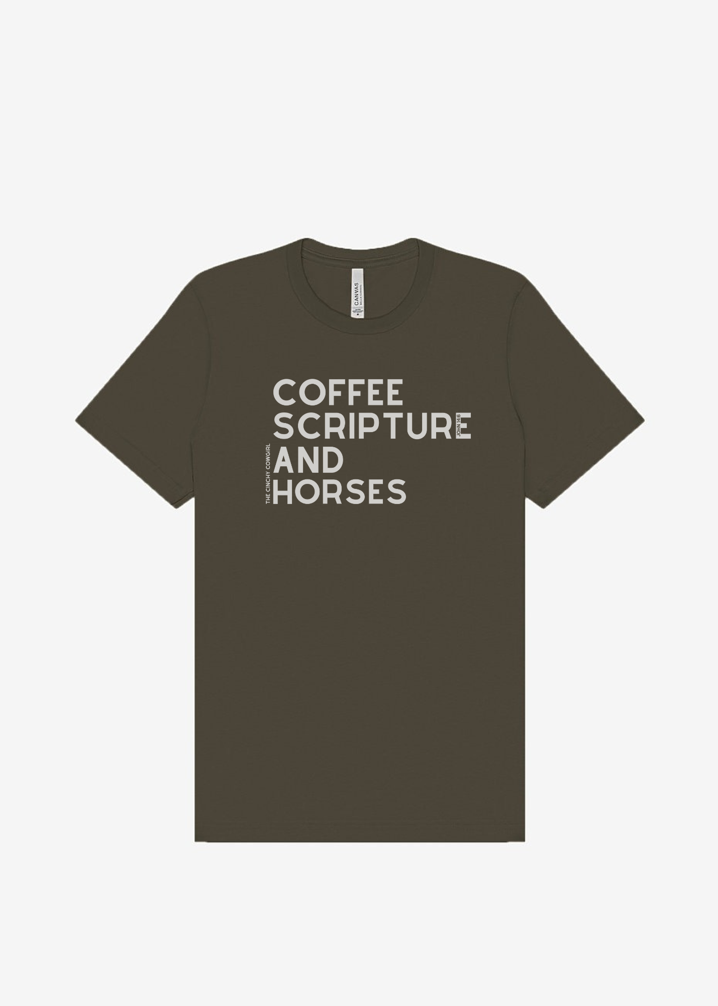 Coffee Scripture Horses Short Sleeve Graphic Tee Short Sleeve Graphic Tee The Cinchy Cowgirl