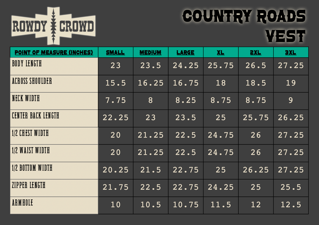 Country Roads Vest vest Rowdy Crowd Clothing   