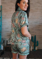 Cowgirl Bosal Silky Pajamas - Shorts silky pajamas - shorts The Cinchy Cowgirl (YC)