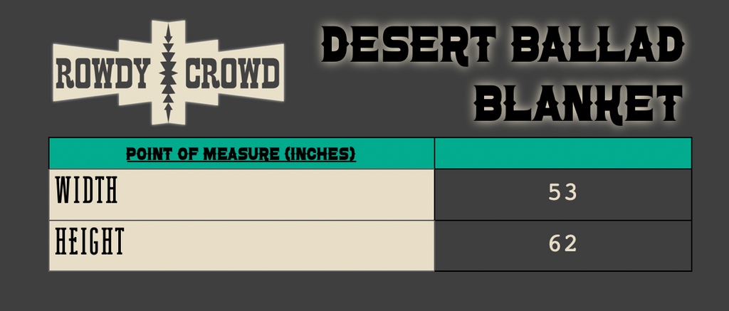 Desert Ballad Blanket blanket Rowdy Crowd Clothing   