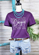 Eggplant Cowgirl Graphic Tee tcc graphic tee The Cinchy Cowgirl