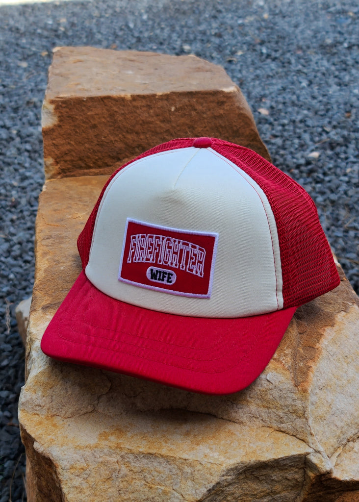 Firefighter Wife Patch Trucker Hat patch trucker hat The Cinchy Cowgirl