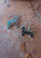 Goat Dangle Earring Earrings Blue Tortoise
