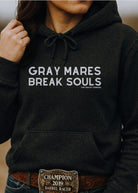 Gray Mares Break Souls Hoodie Hoodie The Cinchy Cowgirl - Print