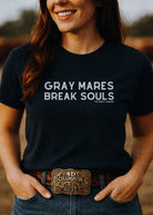 Gray Mares Break Souls Graphic Tee Short Sleeve Graphic Tee The Cinchy Cowgirl