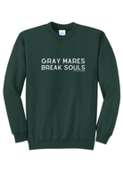 Gray Mares Break Souls Pullover Graphic Pullover The Cinchy Cowgirl Small Dark Green