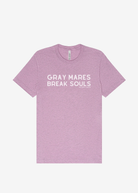 Gray Mares Break Souls Graphic Tee Short Sleeve Graphic Tee The Cinchy Cowgirl Heather Lilac Small