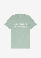 Gray Mares Break Souls Graphic Tee Short Sleeve Graphic Tee The Cinchy Cowgirl Dusty Blue Small