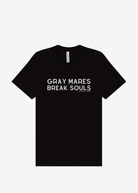 Gray Mares Break Souls Graphic Tee Short Sleeve Graphic Tee The Cinchy Cowgirl Black Small