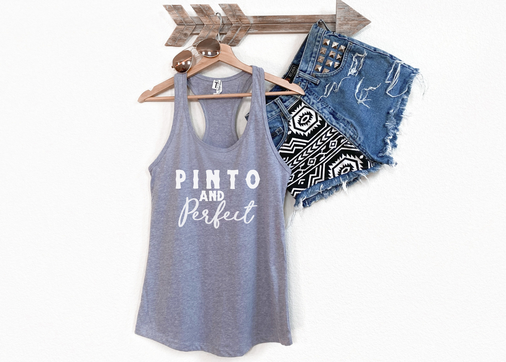 Pinto & Perfect Racerback Tank Horse Color Shirts Printify   