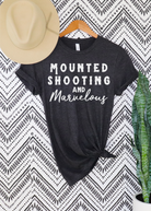Mounted Shooting & Marvelous Short Sleeve Tee Horse Riding Discipline Tee Printify Dark Grey Heather XS 