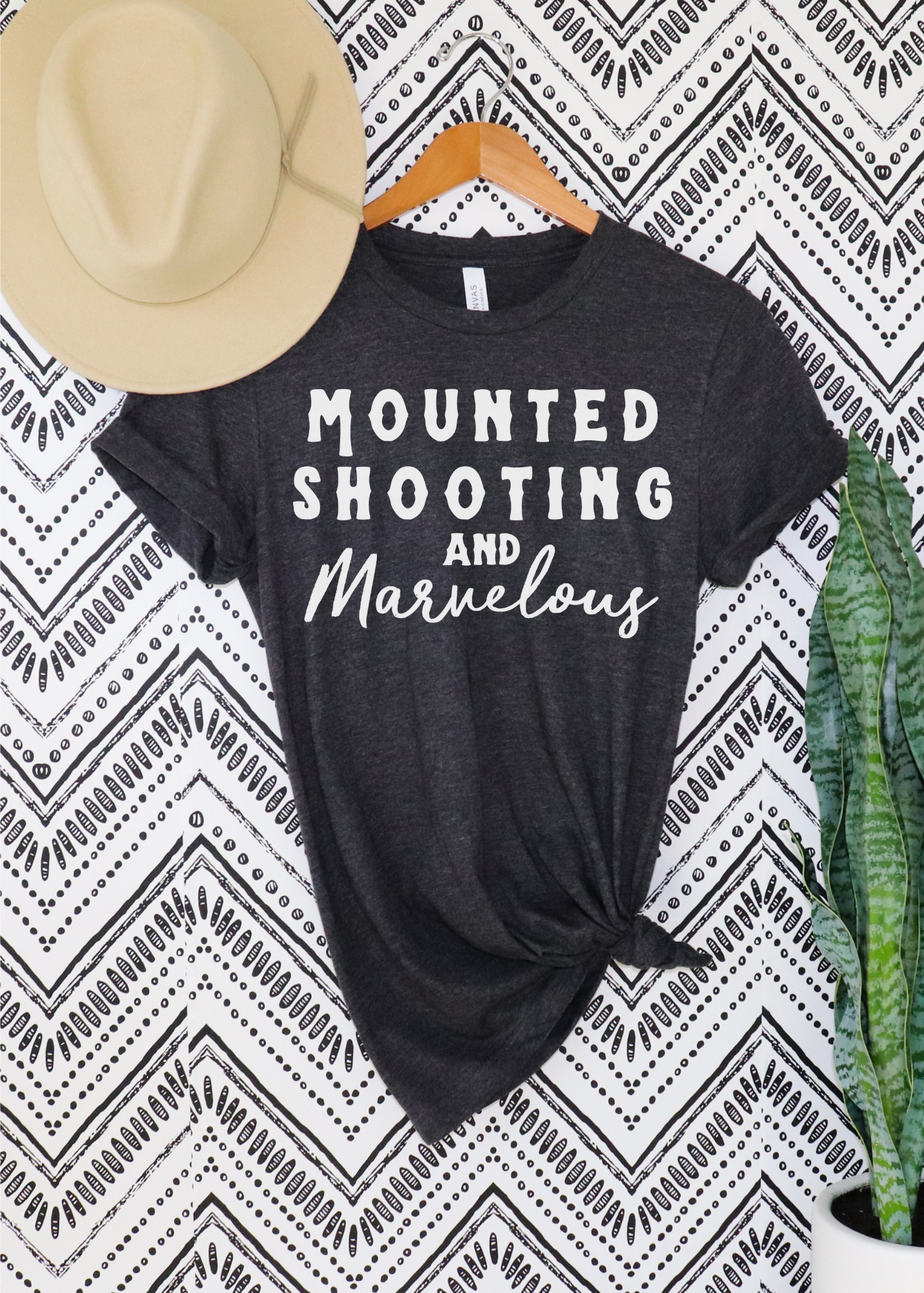 Mounted Shooting & Marvelous Short Sleeve Tee Horse Riding Discipline Tee Printify Dark Grey Heather XS 