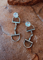 Horse Bit Stone Stud Earring Earrings Blue Tortoise