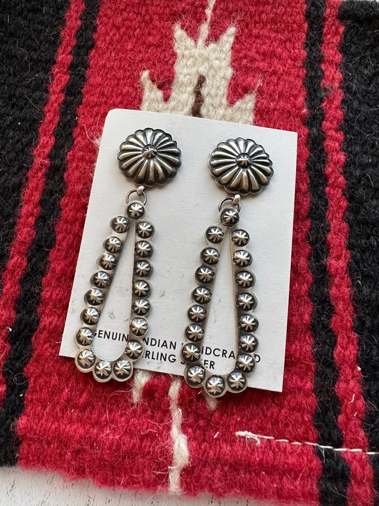 Navajo Spirit Dangle Earrings NT jewelry Nizhoni Traders LLC   