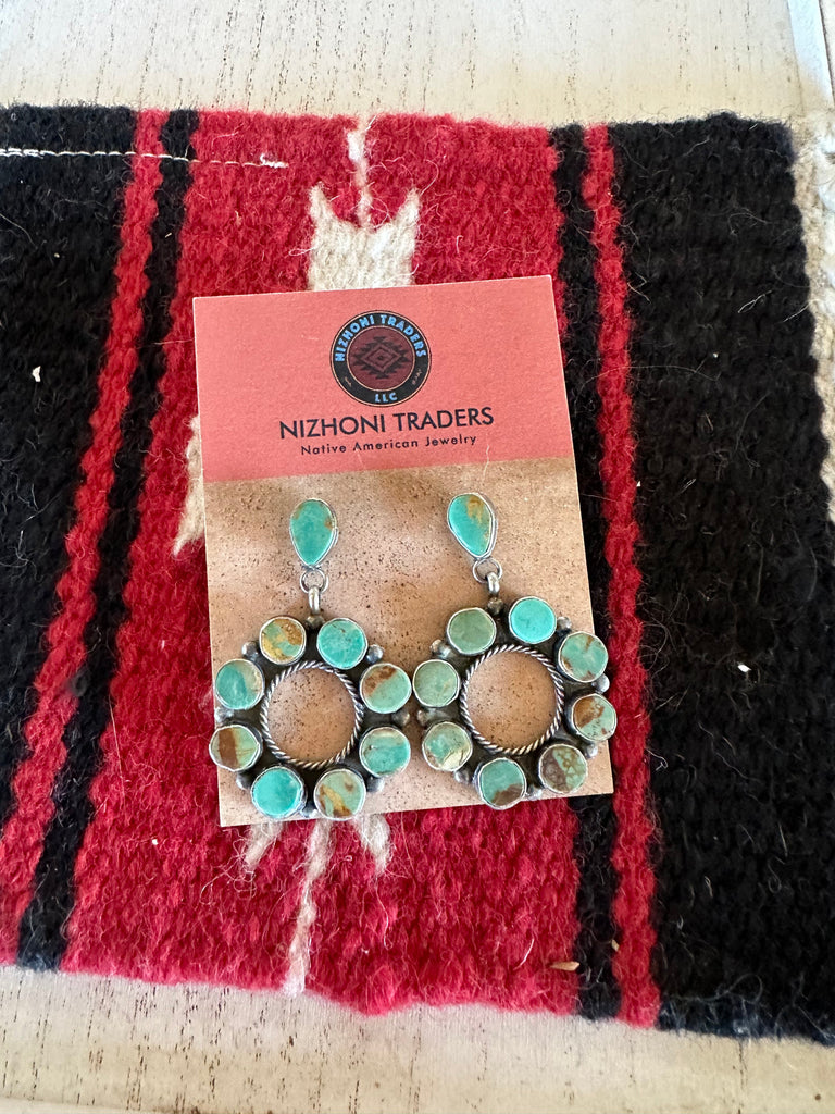 The Jacqueline Silver Dangle Earrings NT jewelry Nizhoni Traders LLC   