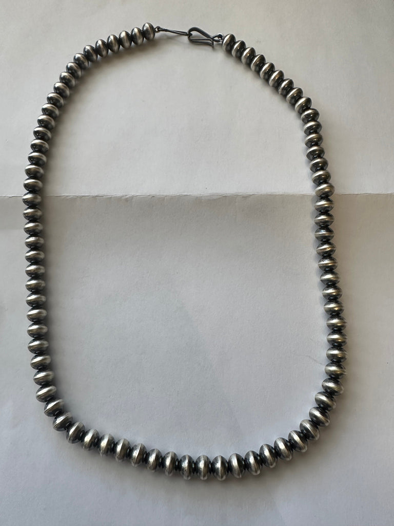 6mm Handmade Navajo Bead Necklace NT jewelry Nizhoni Traders LLC   