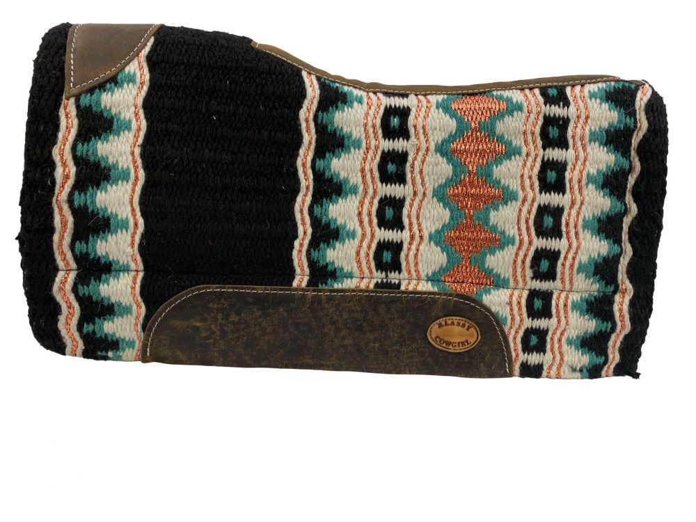 OUT OF STOCK Black & Multi Color Metallic Memory Felt Saddle Pad western saddle pad Shiloh   