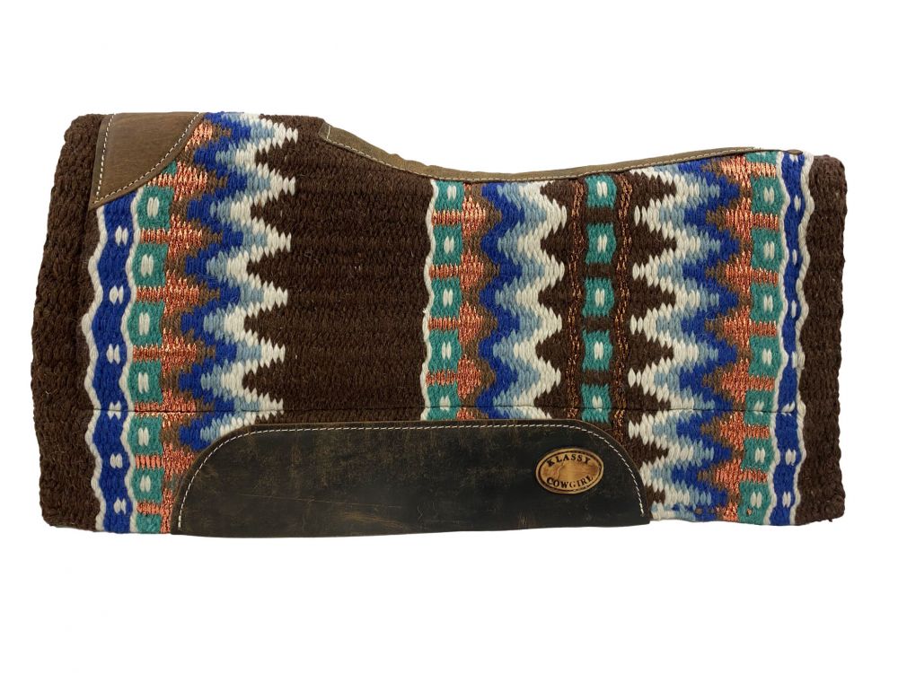 Brown Mutli Color Metallic Memory Felt Saddle Pad western saddle pad Shiloh   