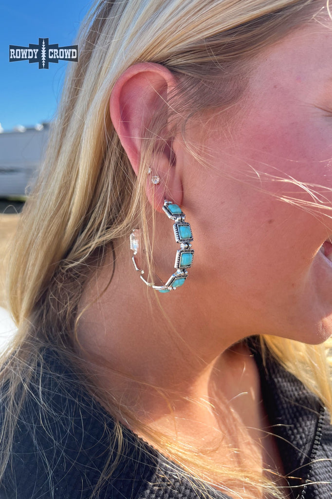 Down Canyon Hoops Earrings Rowdy Crowd Clothing