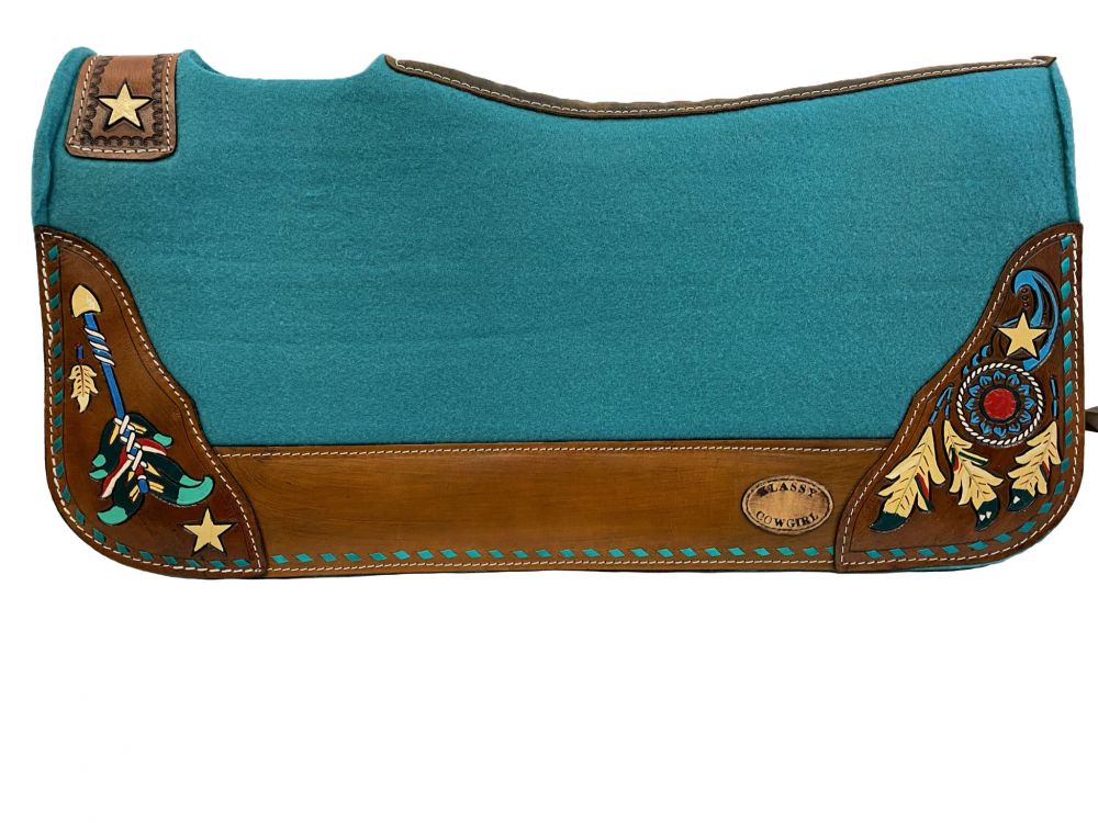 OUT OF STOCK Teal Dream Catcher Saddle Pad western saddle pad Shiloh   