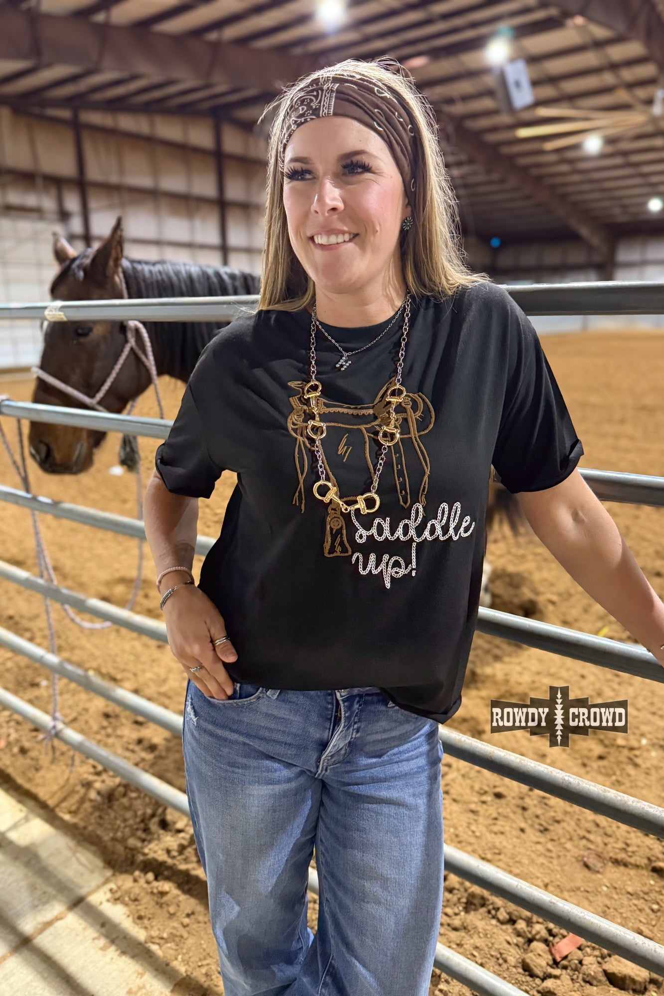 Saddle Up Tee Tee Shirt Rowdy Crowd Clothing