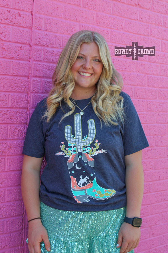 Disco Cowgirl Tee Graphic Tee Rowdy Crowd Clothing   