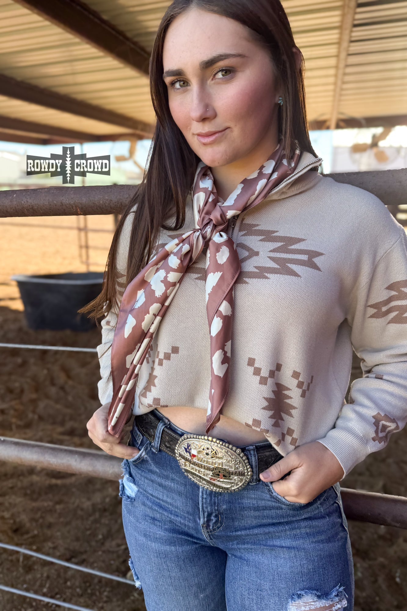 Mocha Leopard Wild Rag Wild Rag Rowdy Crowd Clothing