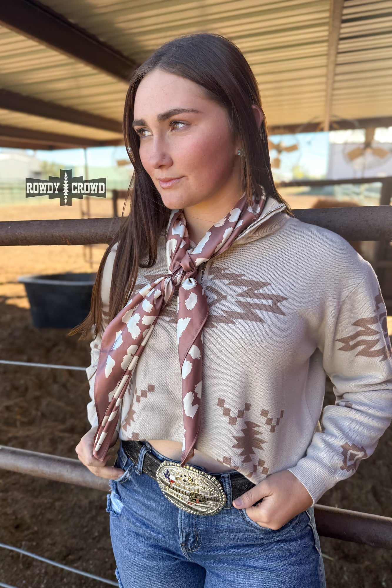 Mocha Leopard Wild Rag Wild Rag Rowdy Crowd Clothing