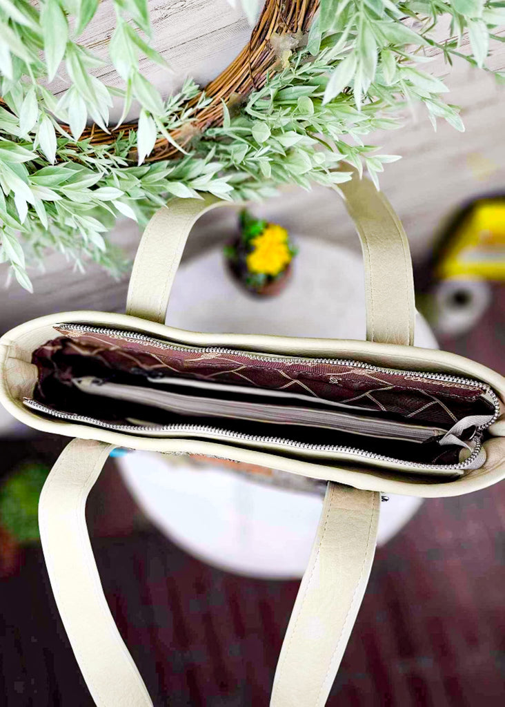 Beige Elegant in Cowhide Concealed Carry Handbag & Wallet handbag/wallet combo Montana West   