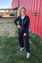 Turquoise Nights Jumpsuit jumpsuit Rowdy Crowd Clothing
