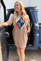 Alamosa Aztec Dress Dresses Rowdy Crowd Clothing
