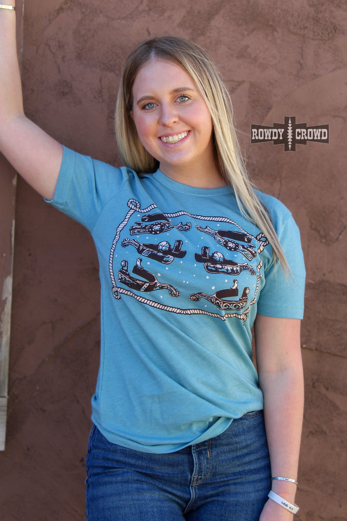 Cowgirl Spurs Tee Graphic Tee Rowdy Crowd Clothing   