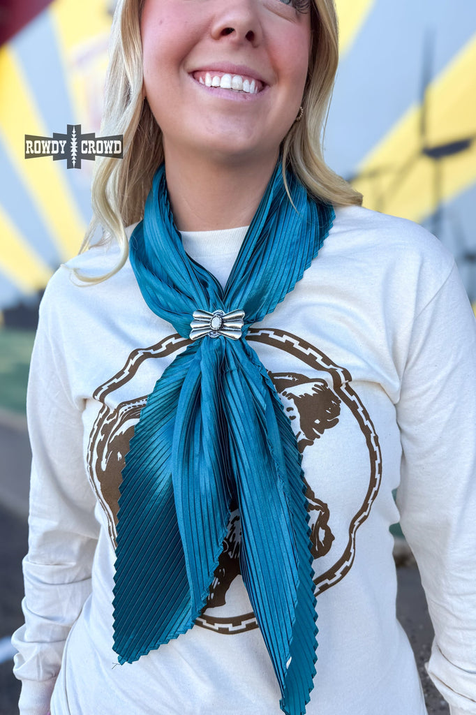 Pasadena Pleated Wild Rags Wild Rag Rowdy Crowd Clothing Turquoise