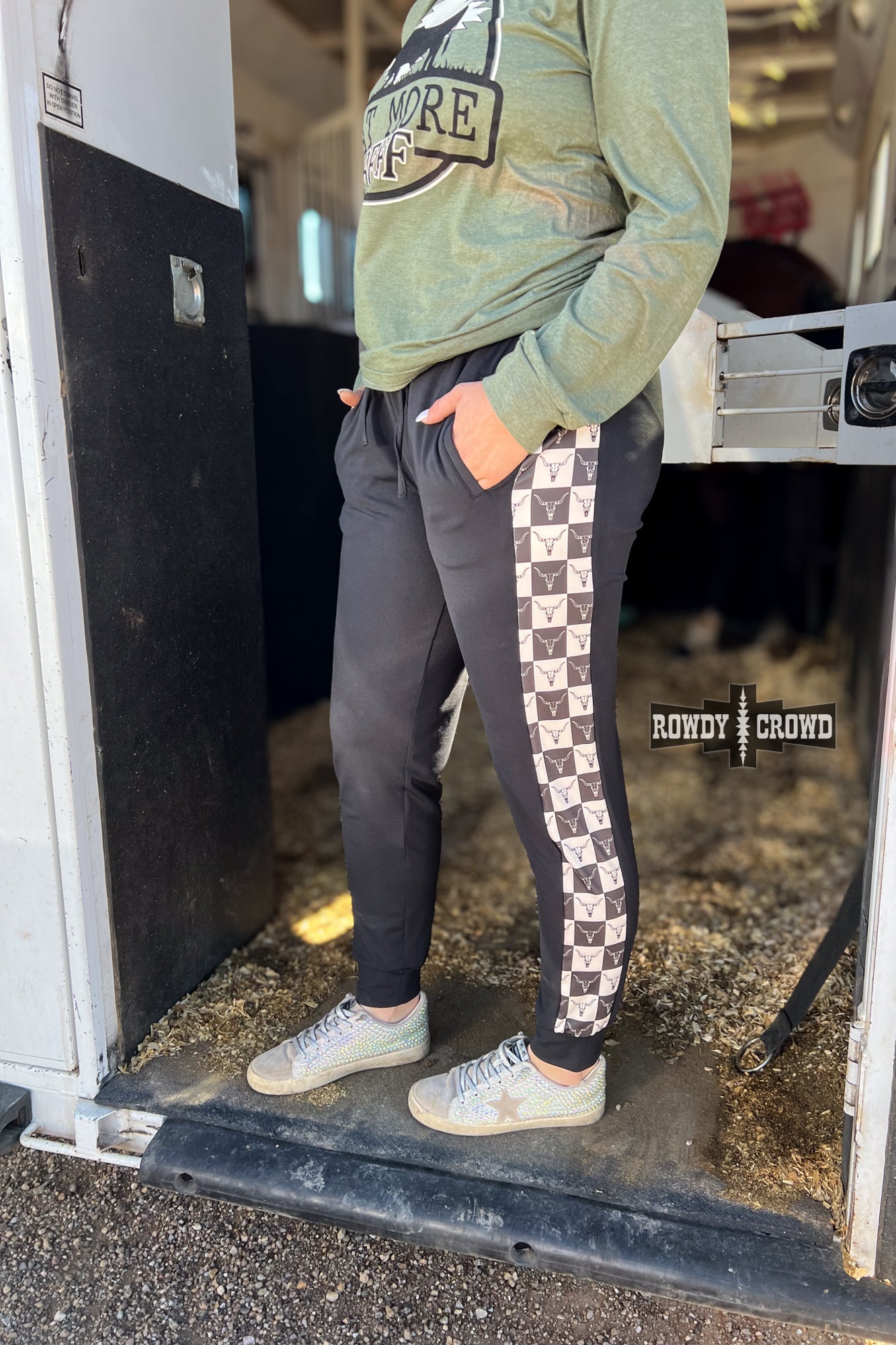 Checkered Craze Joggers joggers Rowdy Crowd Clothing