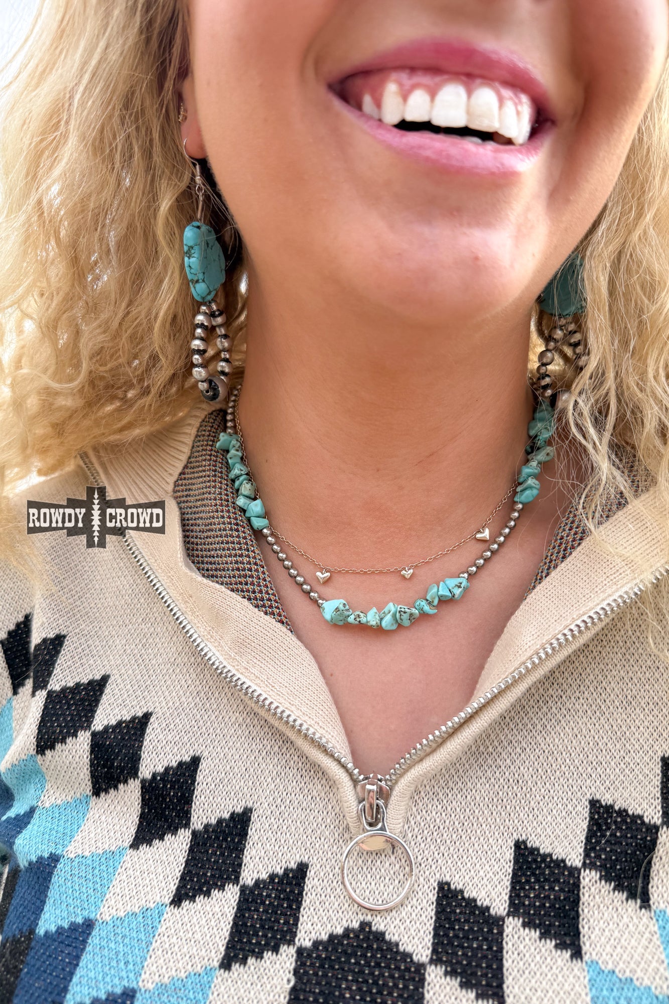 Rockin' With Turquoise Necklace Necklace Rowdy Crowd Clothing