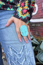 Rock Scarf Slides scarf slide Rowdy Crowd Clothing Turquoise