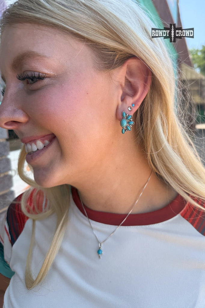 Concho Cluster Studs Earrings Rowdy Crowd Clothing